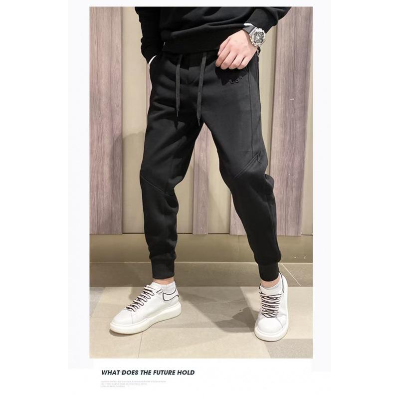 Men’s Trendy Gray Casual Nine-Point Cuff Sweatpants - Spring & Autumn Korean Style