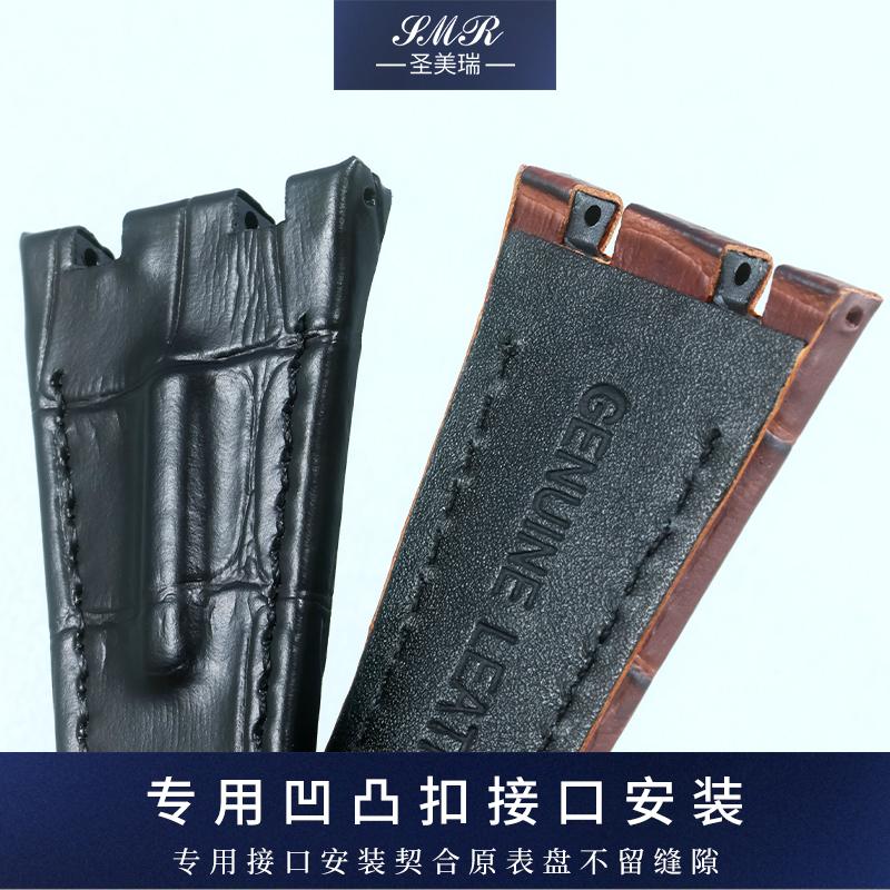 BRETA Echtes Leder Uhrenarmband für Audemars Piguet Royal Oak Offshore 15710 15703 26470 Armband für AP Faltschließe 28mm