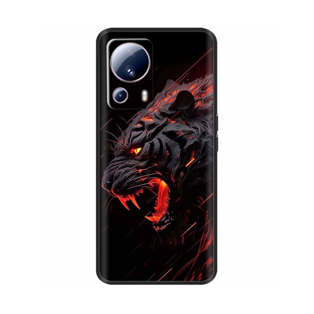 For Xiaomi 13 Lite Case For Xiaomi Mi 13 Lite 5G Flower Soft Liquid Silicone Cover For Xiaomi13lite Protection Back Cover Fundas