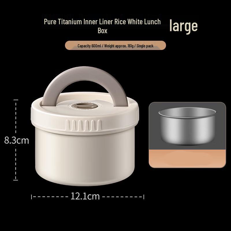 ZISIZ Titanium Alloy Insulated Food Container