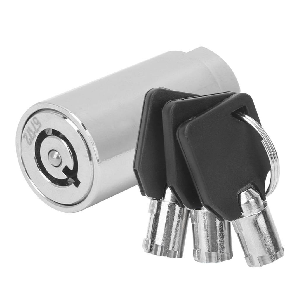 Zinc Alloy Vending Machine Lock Cylinder 38×19mm with 3 Keys Selling Machine Lock Cylinder Safe Chrome Color Lock Cylinder