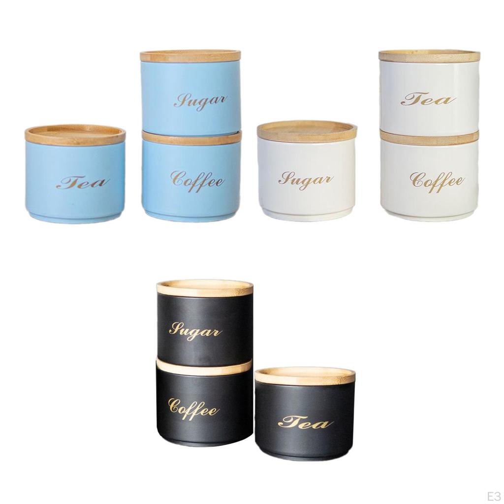3 stück Luftdichten Küche Kanister Speisekammer Gläser Container Dekorative Kaffee Tee Zucker