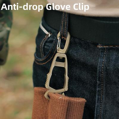 2Pcs Outdoor Glove Clip Multi-purpose Anti-drop Hook Plastic Clip Portable POM Protective Work Gloves Safety Clip