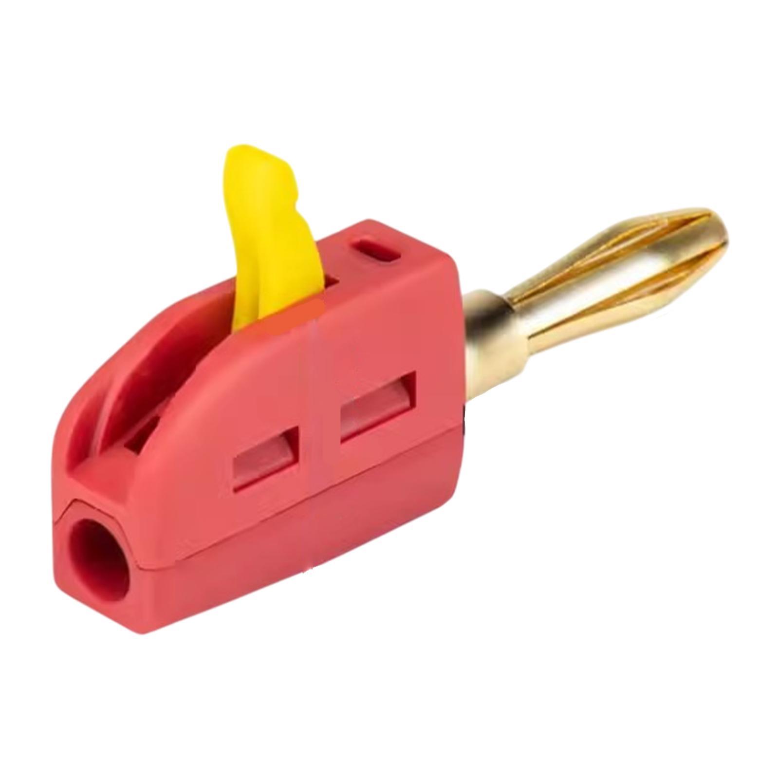 

4mm Banana Plug Cable Connector Mini Stackable Banana Plug for Wall Plates And Reception Room червоний
