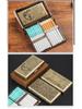 Retro Bronze Slim Cigarette Case for Men & Women - Holds 20