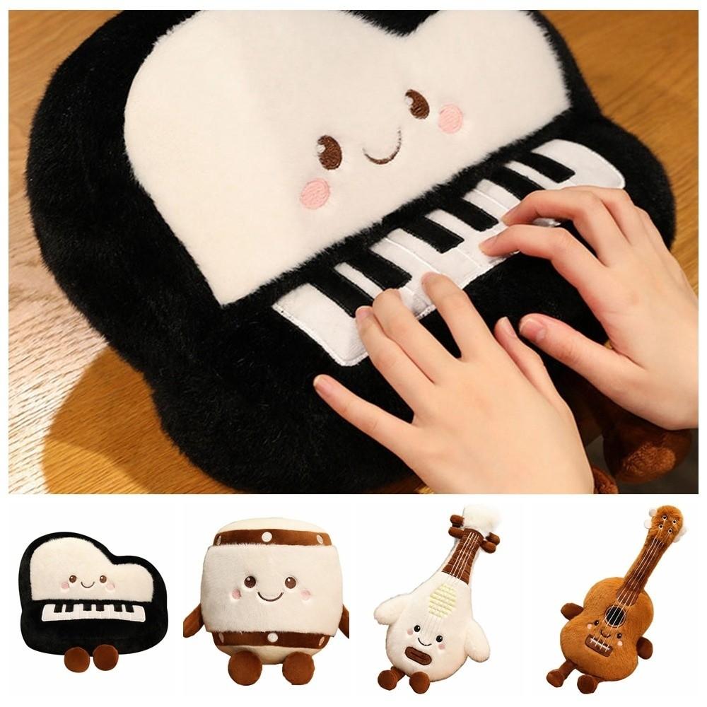 Soft Musical Instrument Plush Doll Simulation Guitar Drum Plush Toy Piano Plush Toy  Home Decor