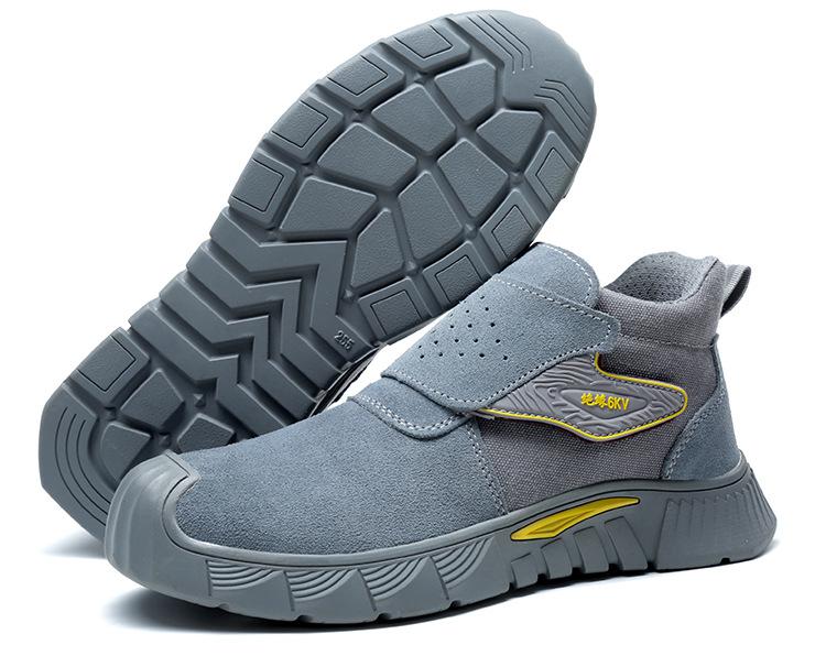 

Модные мужские рабочие защитные ботинки, защита от ожогов, обувь сварщика, ботинки со стальным носком, сварочная защитная обувь, мужские защитные ботинки, мужская промышленная обувь 36 серый