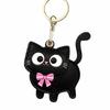 Cat Design Kitty Access Card Cover Leather Material Cat Keychain Creative ID Card Holder  Women