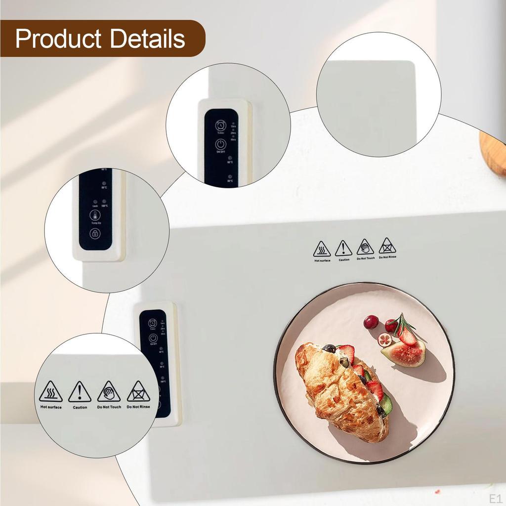 Electric Food Warmer Warming Tray for Dining Table Leftovers Buffet