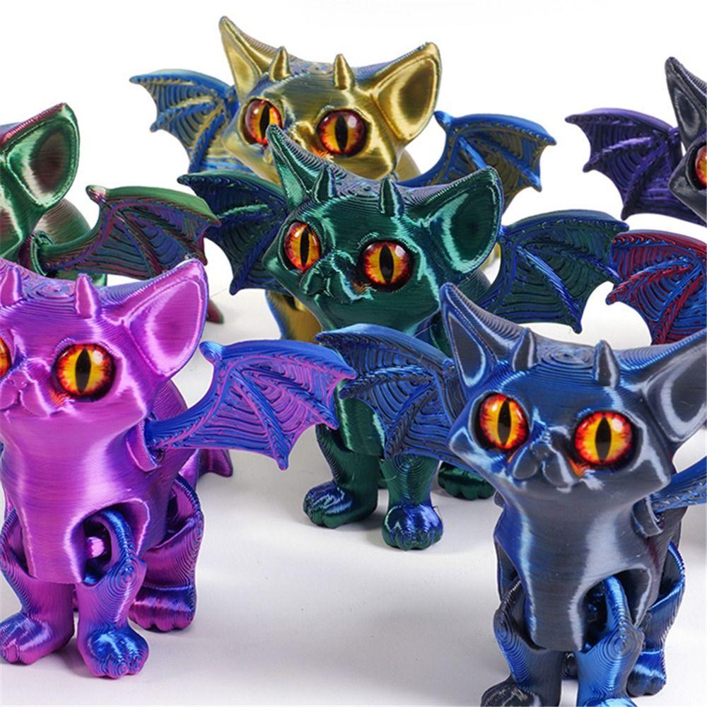 Pisici Demon Înger Imprimare 3D Pisică Miniaturi Mobile cu Articulații Multiple Colecționar Iubitori de Pisici