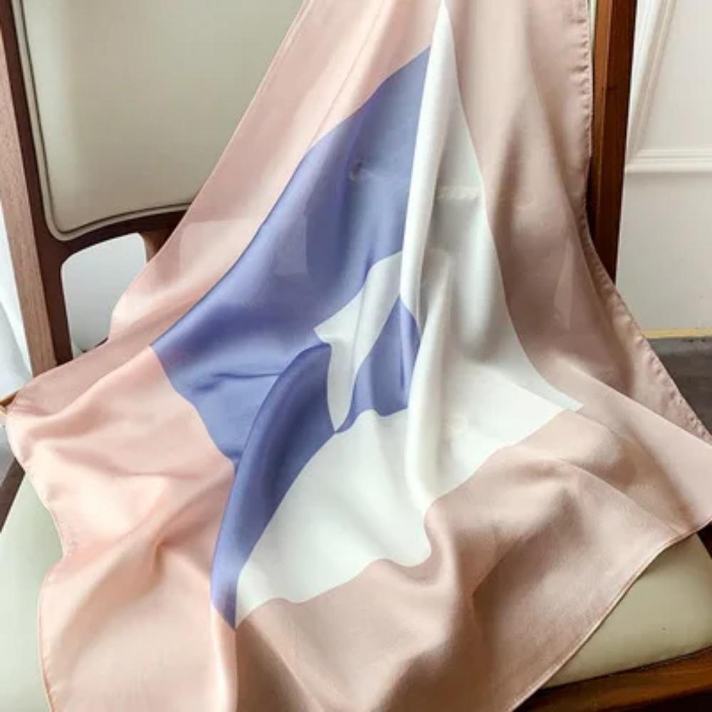 2025 Summer Luxury Brand Silk Scarf Square Women Shawls And Wraps Fashion Office Small Hair Neck Hijabs Foulard Scarves 70*70cm