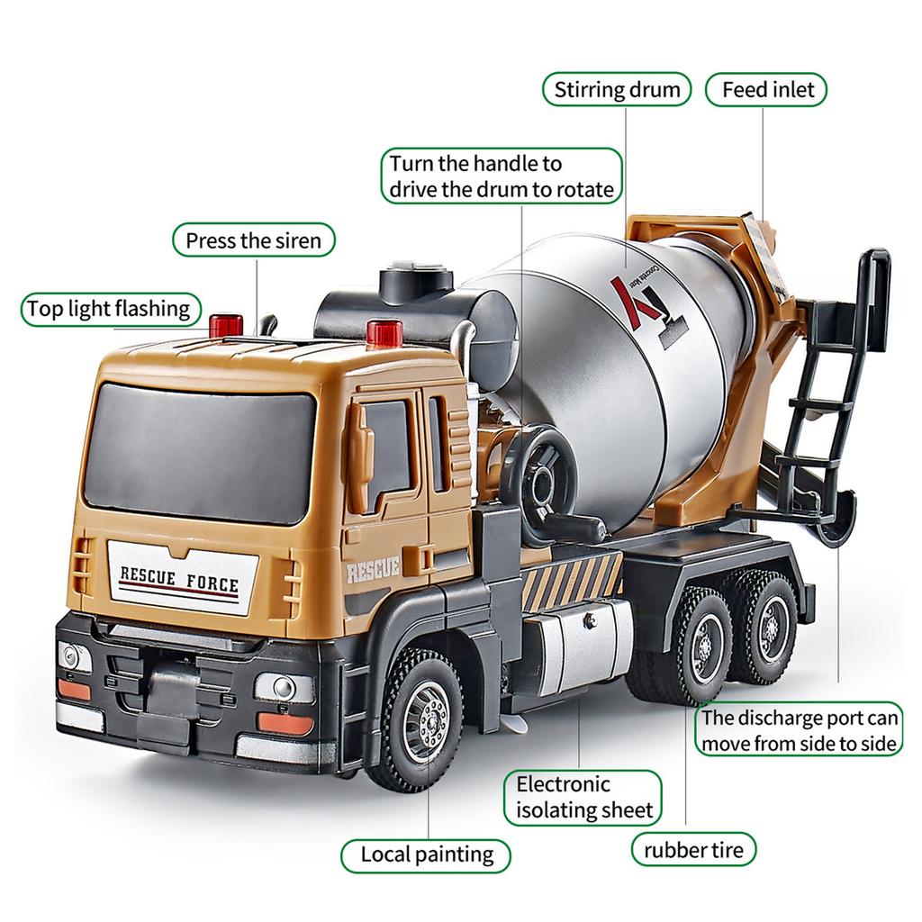 Simulation Fire Truck Ladder Truck Sprinkler Truck Sanitation Truck Alloy Engineering Vehicle Children's Car Model Toy