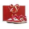 Nike Dunk GS Wedding Shoes, New Chinese Style, Celebration Auspicious, Box Slip Resistant Abrasion Resistant Low Top IQ9793-020(Team210-S-BOX)