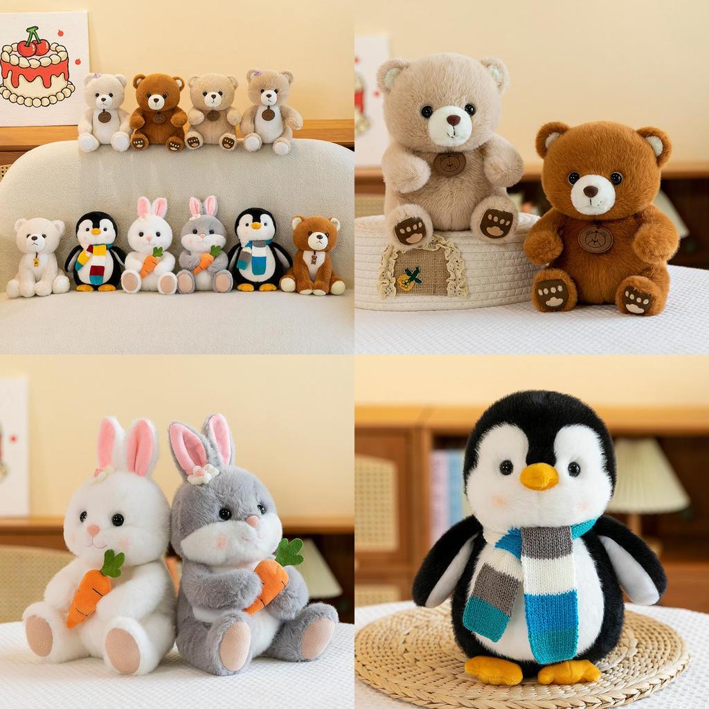 Bear Plush Toy With Pp Cotton Filling For Birthday Gift Or Home Decor