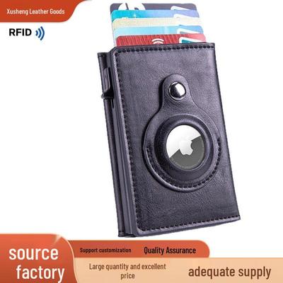 PU Leather RFID Anti-Theft AirTag Wallet & Card Holder