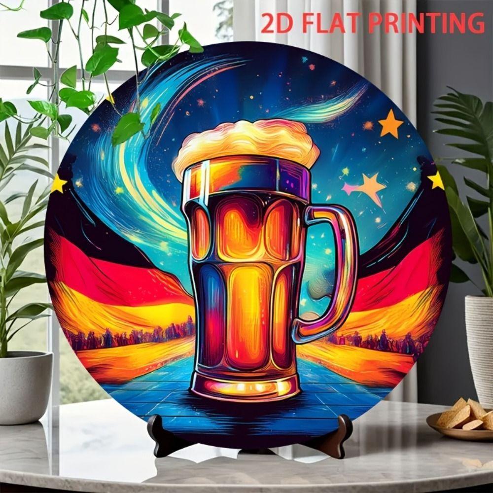 Segno in Latta Metallico Birra Decorazione Murale 20x30cm