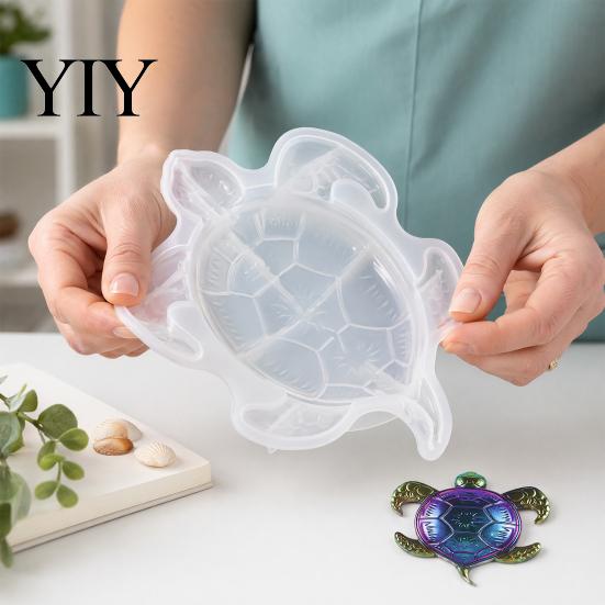 DIY Epoxy Resin Turtle Large Sea Mold, 3D Silicone Mold for Casting, Detailed Marine Geometric Animal Molds Wall Hanging Decoration, Coastal