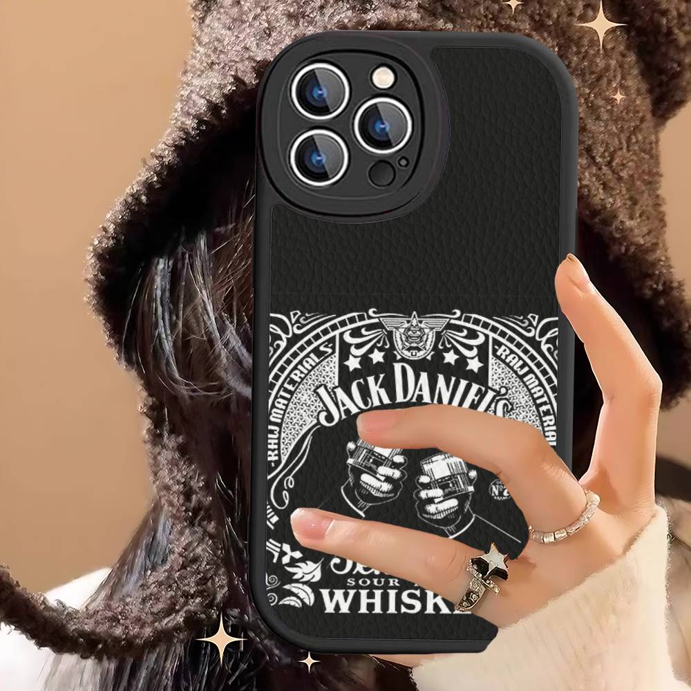 Classic Whiskey Logo J-Jack D-DanielS Phone Case For IPhone 11 12 13 14 15 16 Pro Max Plus Leather Cover