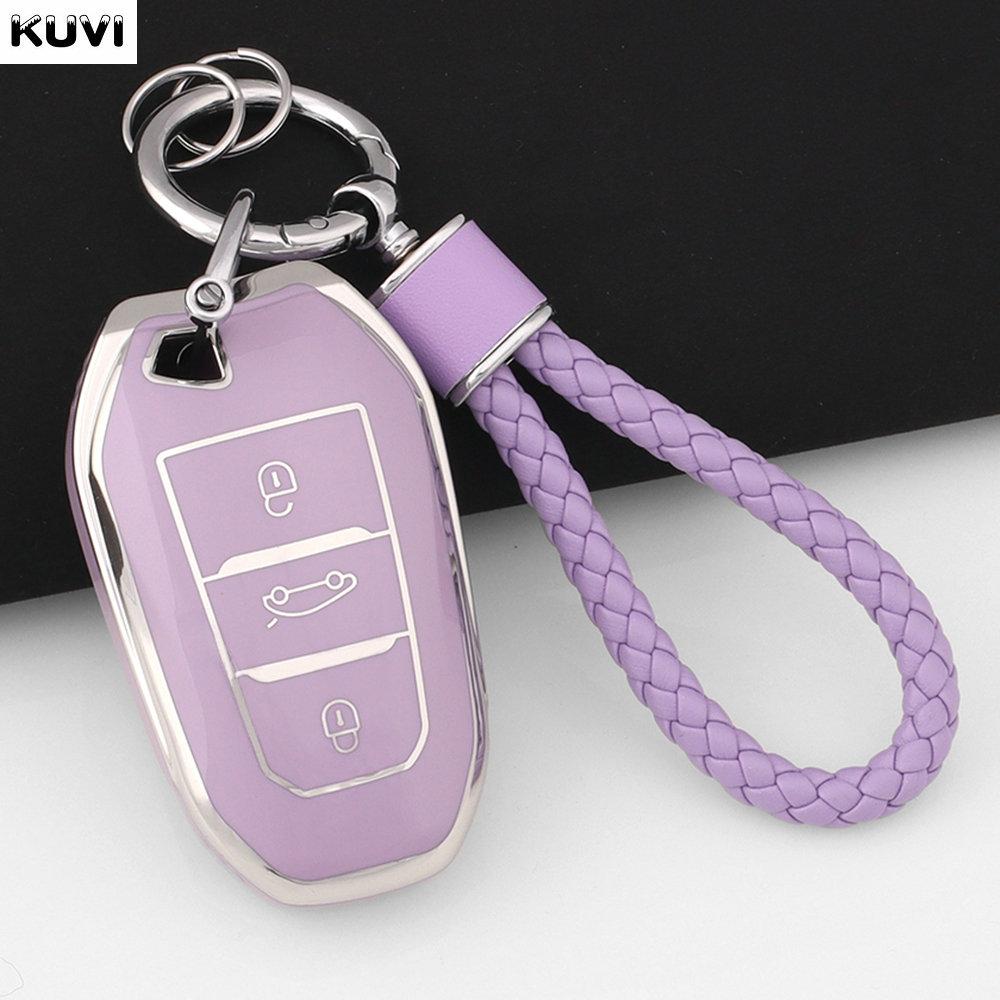 

NEW TPU Key Case Keychain Holder Key Cover For Peugeot 207 208 3008 206 308 508 2008 407 5008 301 For Citroen C3 C4 C5 Berlingo