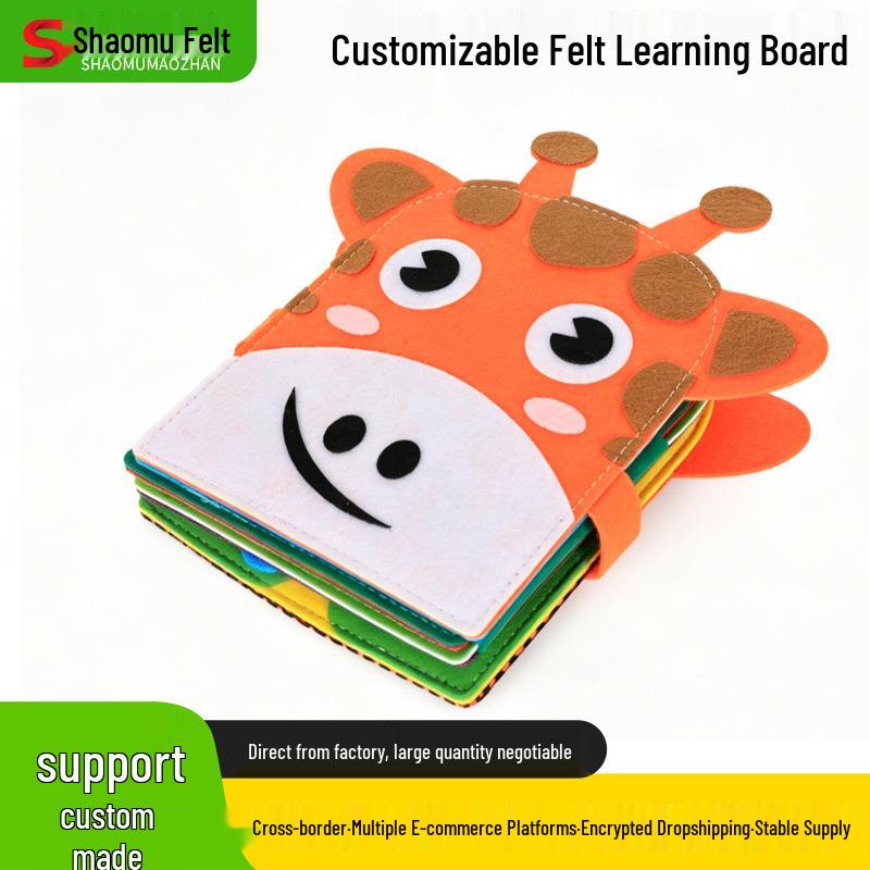 Montessori Toddler Busy Board: Felt Learning Cloth Book for Ages 1-3