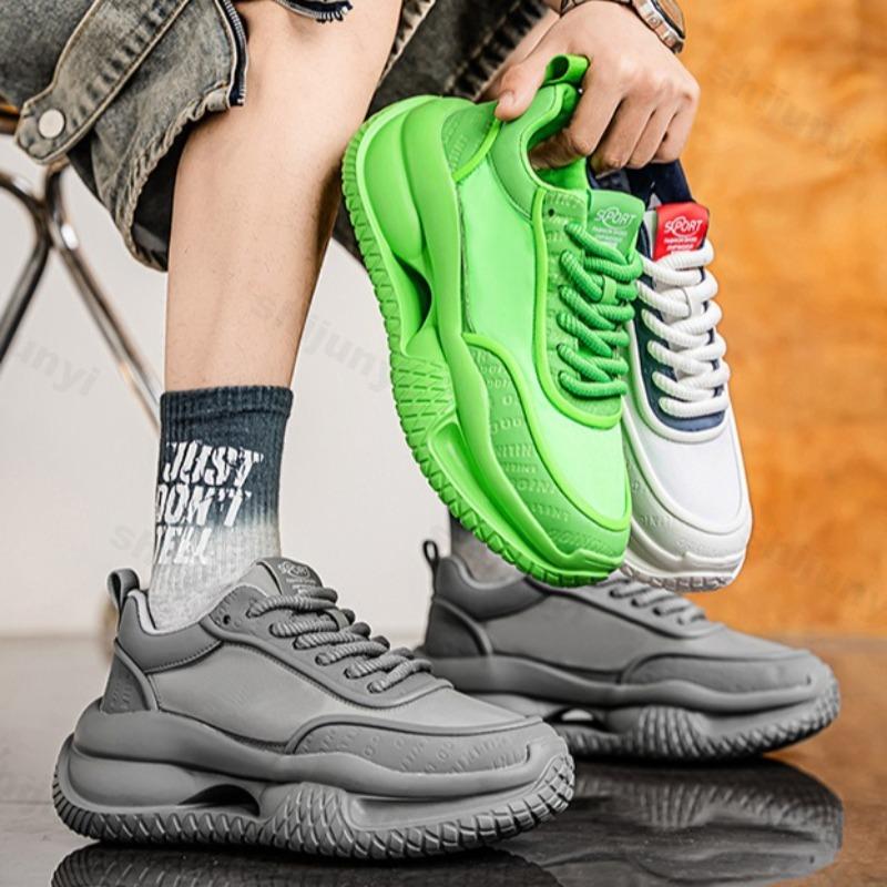Mode Herren Freizeitschuhe 2025 Frühling Neu Mesh Atmungsaktiv Modetrend Sportschuhe Bequem Vielseitig Dicke Sohle Klobige Sneaker