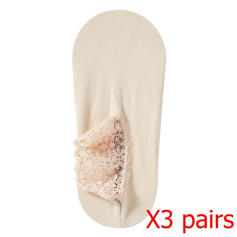 Women's Autumn Winter Thickened Warm Fleece Socks Lace Ankle Socks Non-slip Floor Socks