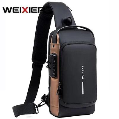 Borsa a tracolla USB antifurto multifunzione da uomo Borsa a tracolla da uomo a tracolla da viaggio Borsa a tracolla da viaggio Confezione da uomo