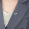 Korean Simple Mini Cat's Eye Stone Butterfly Collar Pin - Invisible Leak-Proof Brooch for Women