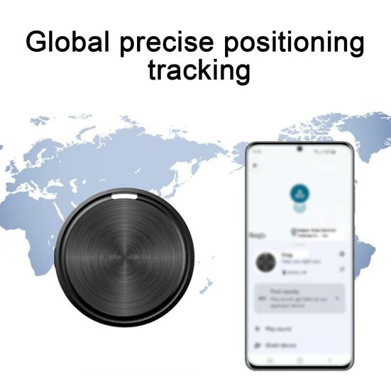 Round GPS Tracker for Android for iOS Portable Keys Wallet Luggage Pets Item Finder Locator Waterproof Bluetooth-compatible Anti-Lost Tracking Device