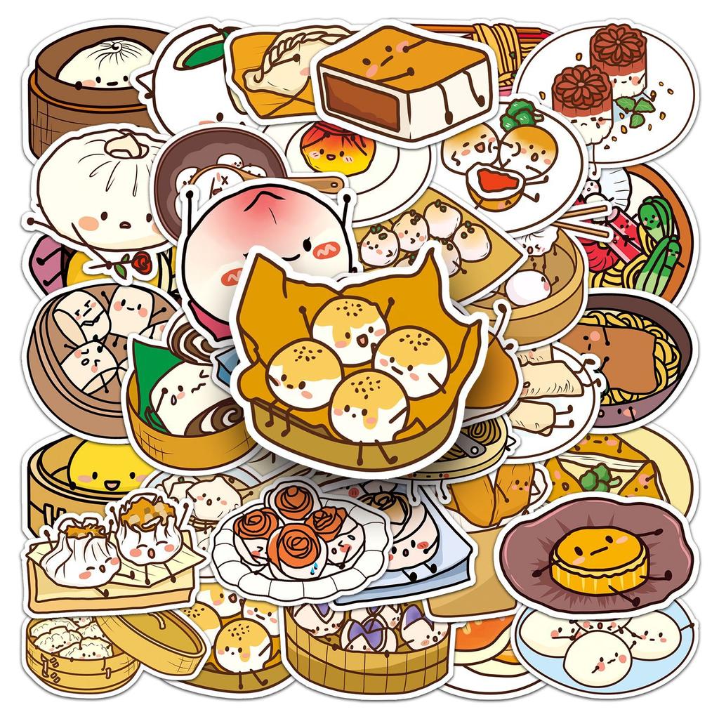 50 Cartoons with Doodle Personalized Cute Children's Decorative Mobile Phone Case Suitcase Stickers Waterproof
