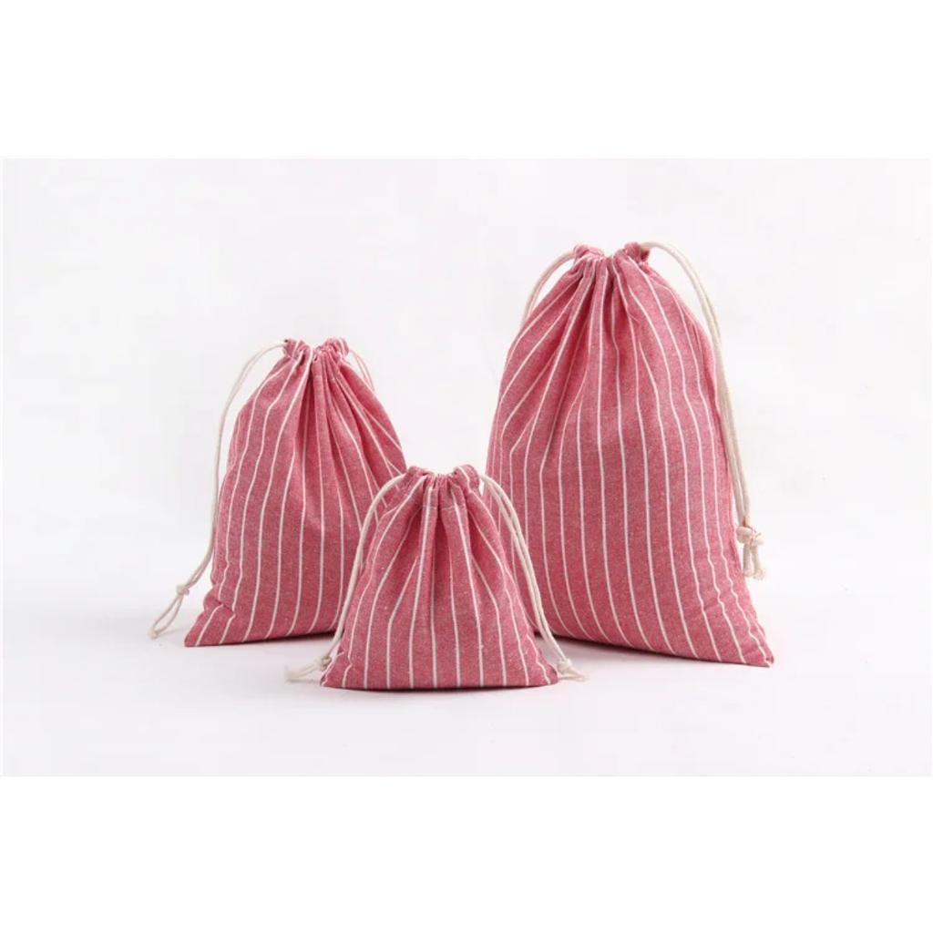 Cotton Linen Drawstring Cosmetic Bag Gift Bag Travel Luggage Packing Pouch Storage Bags for Wedding Christmas Jewelry Packaging