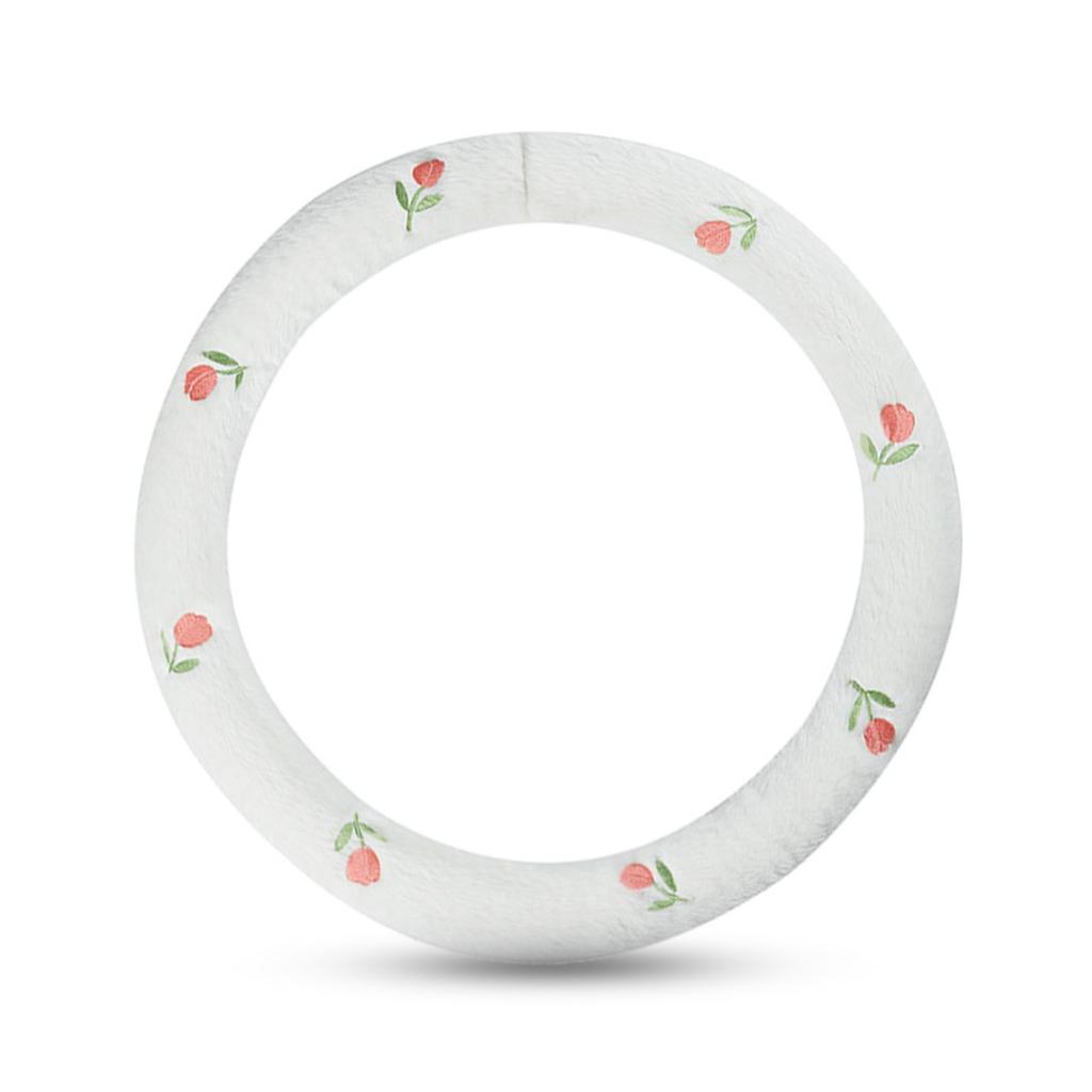 Car Steering Wheel Cover Winter Plush Short Plush Cute Non, Warm Handlebars Cover Steering Wheel Cover Decoration