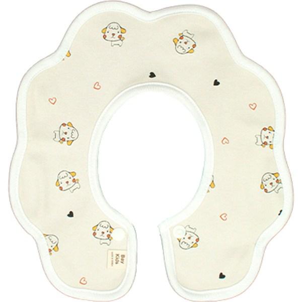 

Нагрудник на колесиках двусторонний для новорожденных, 10 щенков, бежевый, 1 шт.