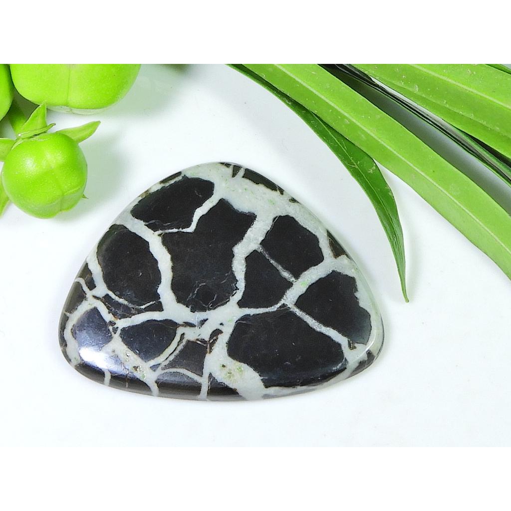 AAA Natural Septarian Jewelry Making Fancy Black Crytsal Gemstone 29X37X03MM SK-868