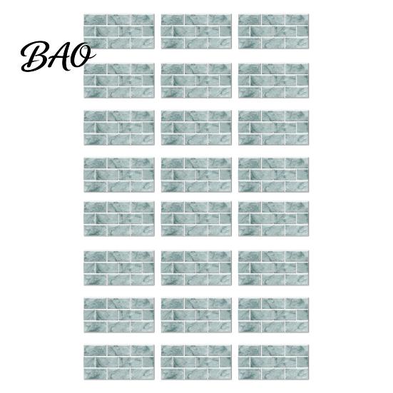 Cover Wall Defects Stickers Self-Adhesive PVC Tile Stickers, Waterproof Mosaic Pattern Decals for Kitchen Bathroom Renovation Supplies Home