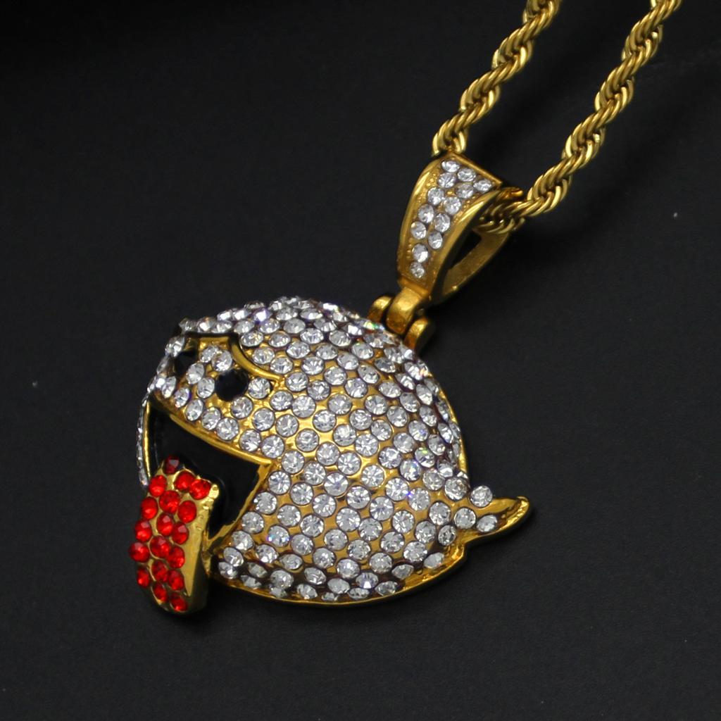 Pendant Hip Hop Naughty Elf Fashion Light Luxury Stone Necklace