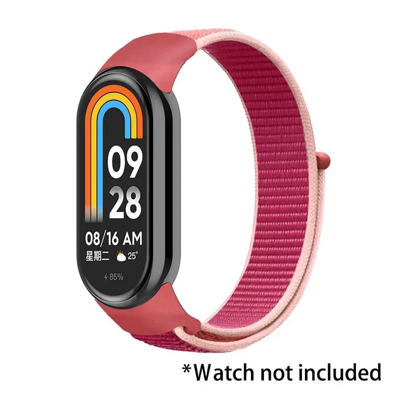 Nylon Loop Strap for Xiaomi Mi Band 9 8 7 6 5 4 3 Breathable Wristband Smartwatch Bracelet Sports Pulsera Watchband Miband 9 NFC