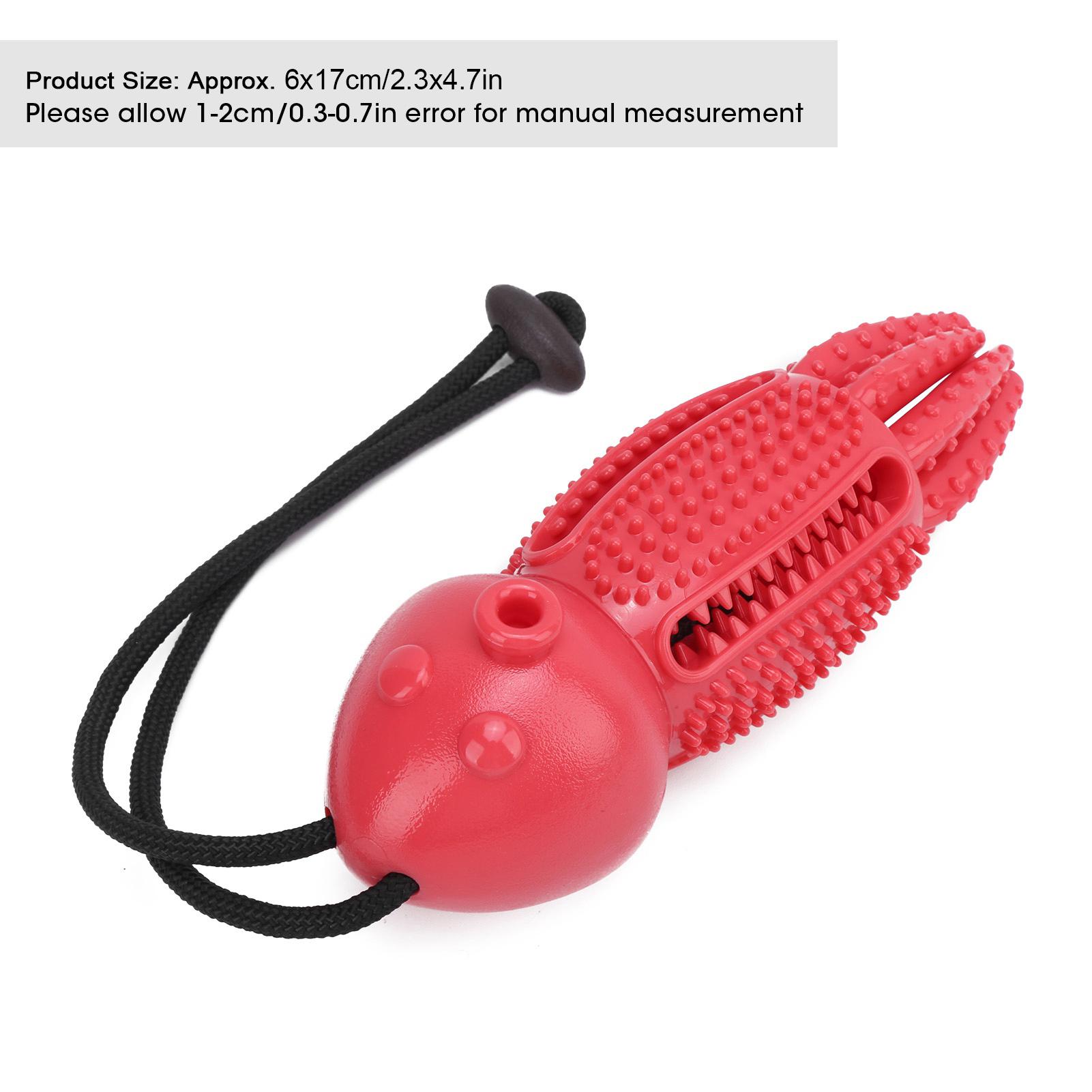 

Зубная щетка для собак, игрушка, устойчивая к укусам, чистка зубов, жевательные игрушки для маленьких и средних собак красный