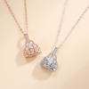 Simple bag necklace, women's diamond-encrusted niche high-end sense versatile Spice Girl necklace, a neck chain.