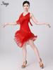 V-Neck Fringe Latin Dance Dress: Sexy Party, Prom, and Performance Costume