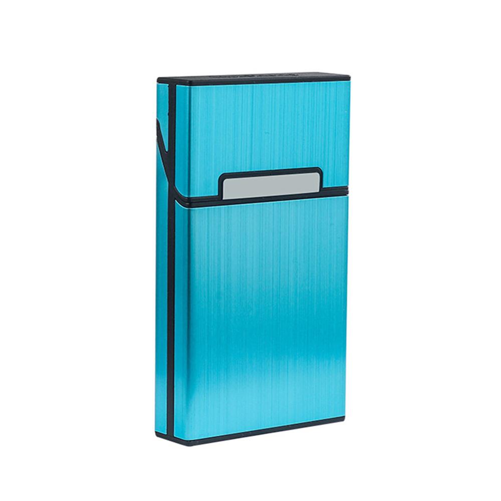 1pc Ultra Thin Solid Color Cigarette Case Pocket Size Large Capacity Cigarette Case for Home