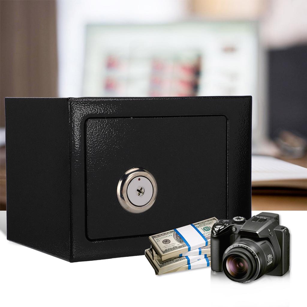 Durable Strong High Security Steel Safe Box Key Operated Money Cash Storage Home Office