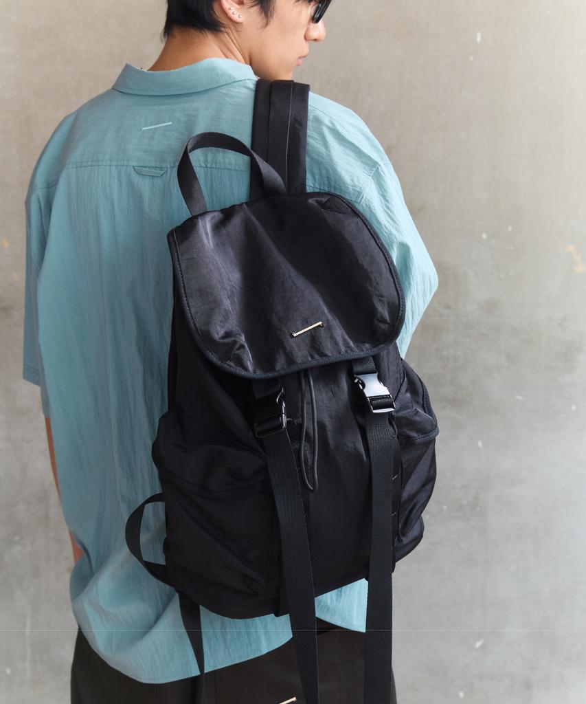 Piari Nylon Utility Cargo Backpack (Black)