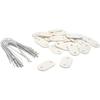 Set of 26 Fasteners for Meshes - NATURE - White - Tie + 14 Cm Strand Plastic-coated Wire