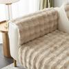 Kaninchen Plüsch Sofa Kissen Winter Gepolstertes Plüsch Kissen Rutschfeste Leder Sofa Abdeckung Abdeckung Tuch Handtuch