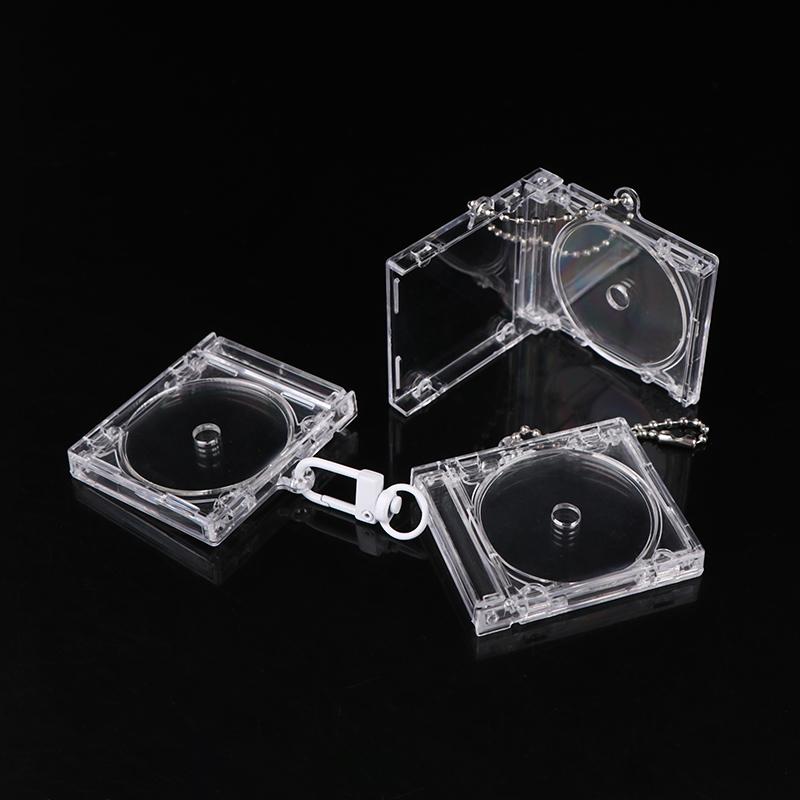 Blank Album Mini Cd Case Keychain Cd Player Keyring Peripheral Commemorative Album Key Holder For Diy Backpack Pendant