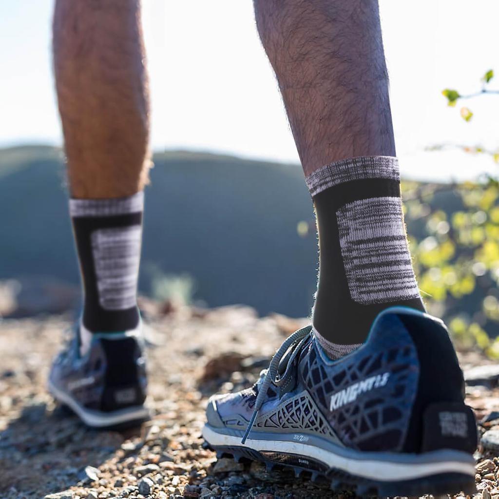 YUEDGE Thick Winter Warm Work Premium Cushioned Crew for and Sizes Set Men's Socks, Breathable, Sweat-Wicking, Odor-Resistant, Cotton, Length, Hiking,