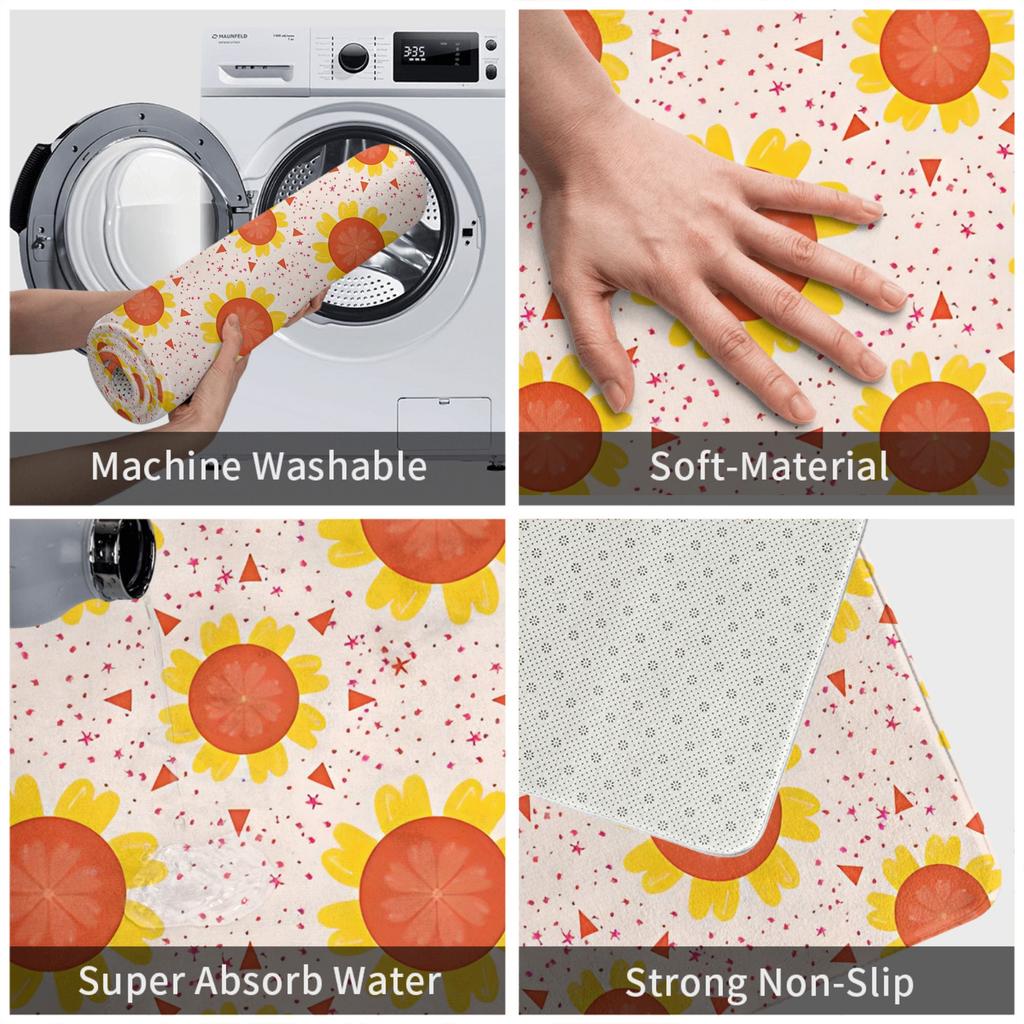 1pc Christmas Decorations Bathroom Mat Sun Surrounded By The Stars 31 Doormat Kitchen Carpet Entrance Door Rug Home Decor