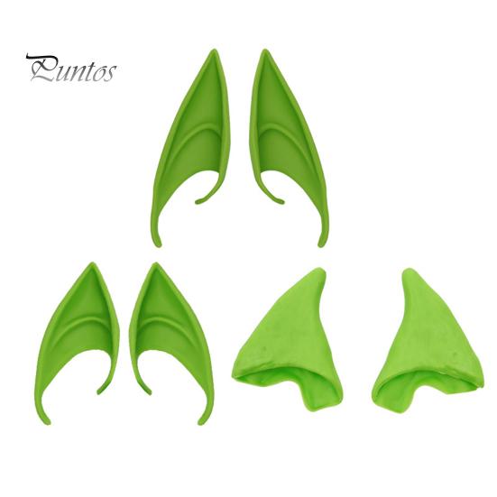 3 Pairs Rubber Elf Ears 10cm 12cm Role-Playing Decorative Ears Cosplay Fairy Pixie Soft Pointed Tips Anime Party Dress Up Costume Makeup Accessories