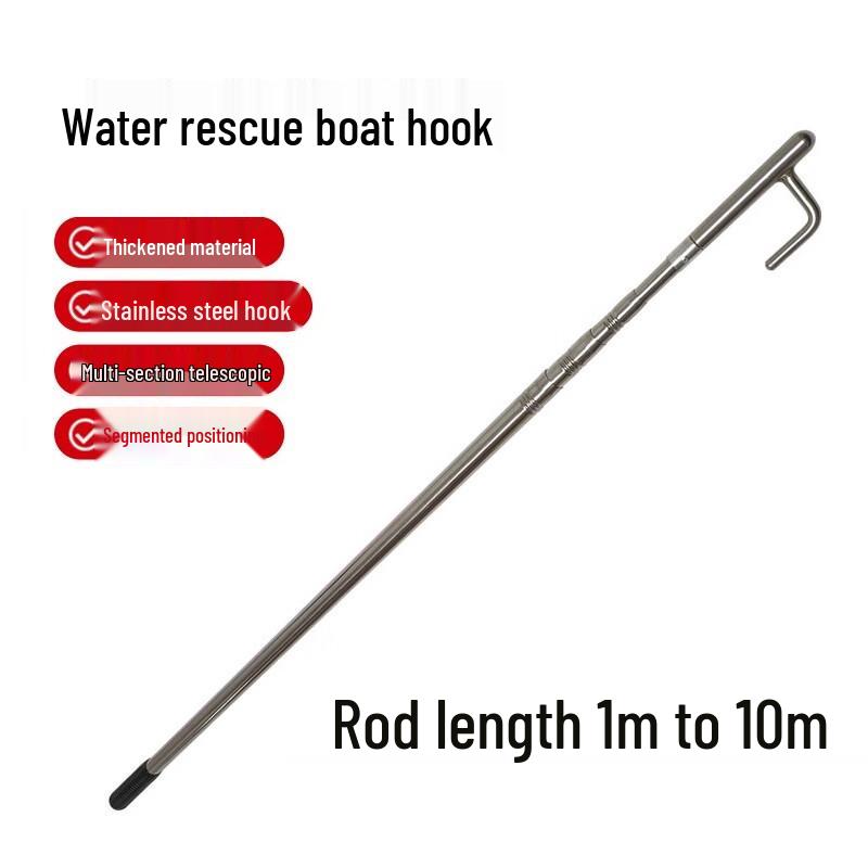 Telescopic Stainless Steel Marine Rescue Boathook